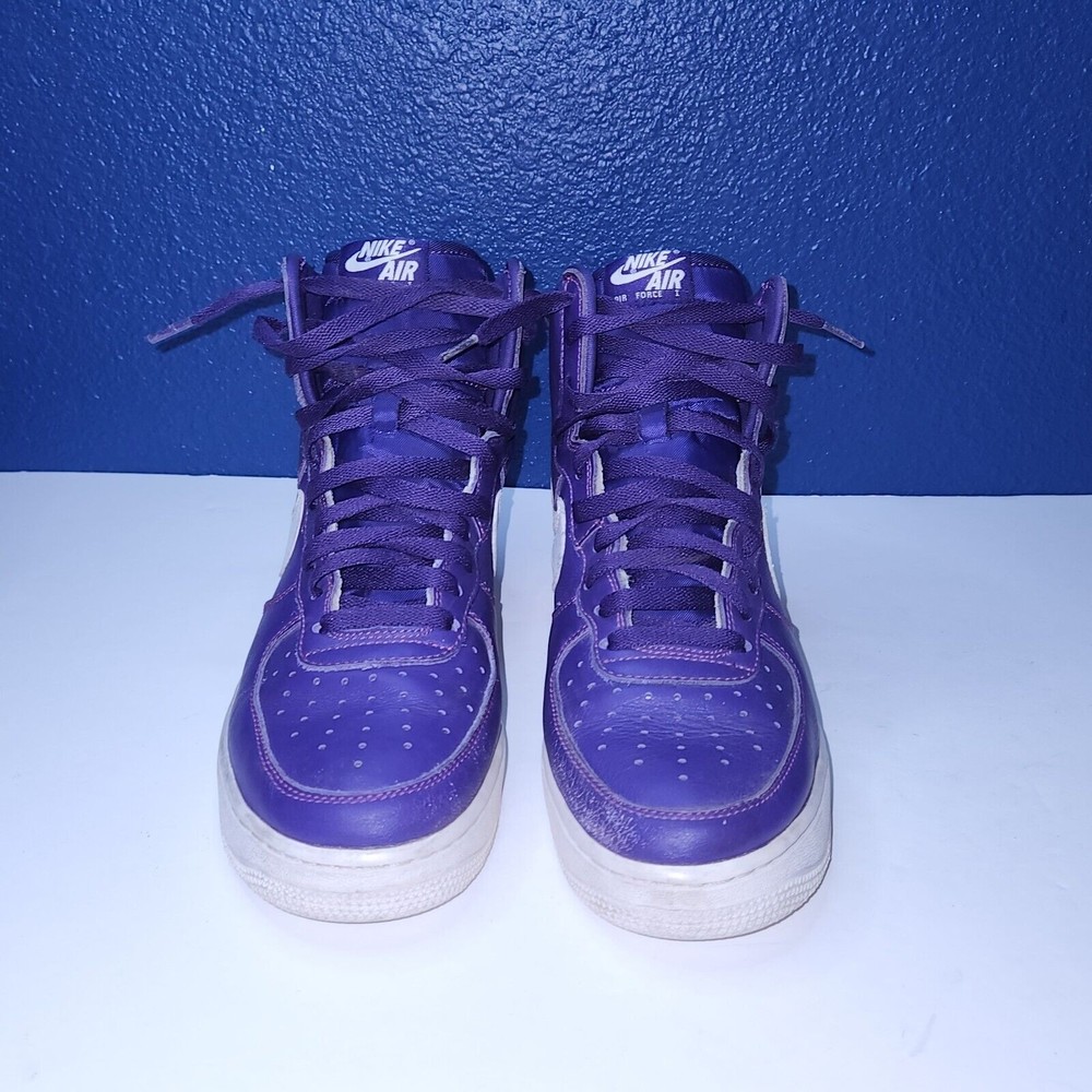 Nike Air Force 1 High SP Purple White 2015 Size Mens 9 - No Strap 823297-500 - Picture 2 of 9